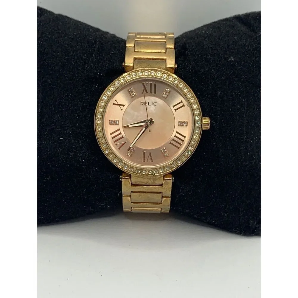 Relic ZR34308 Women's Stainless Steel Analog Rose Gold Dial Quartz Watch JD310
